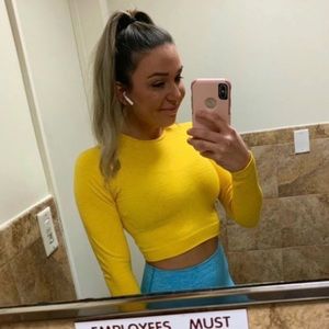Gymshark seamless yellow crop top